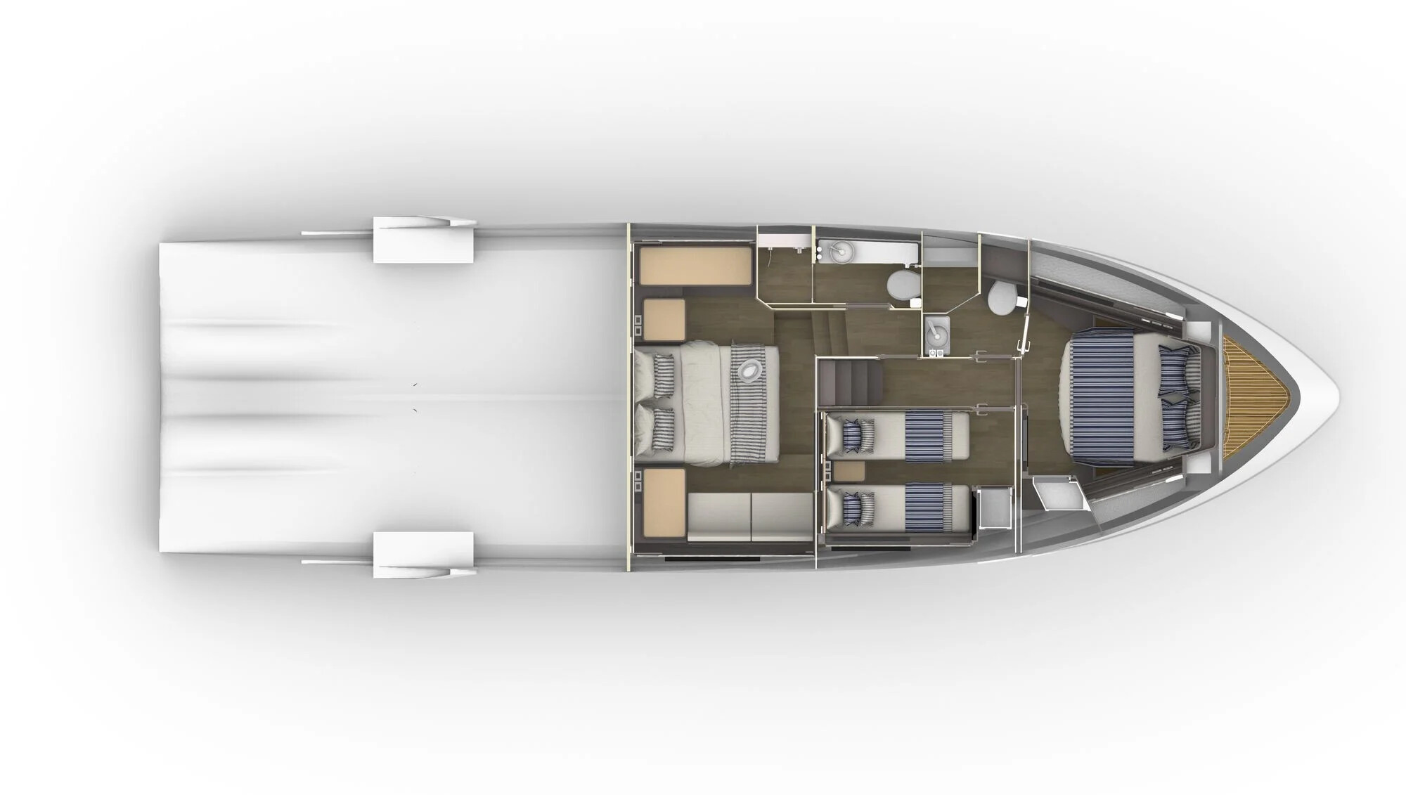 Intermarine 56 — planta Deck inferior