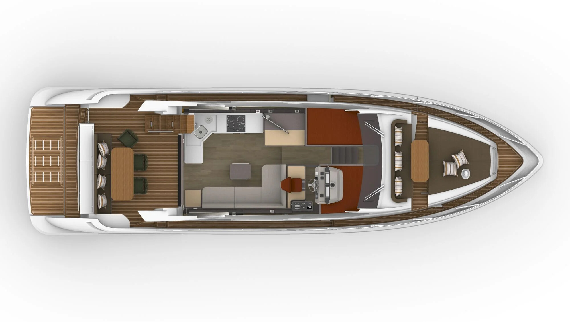 Intermarine 56 — planta Deck principal